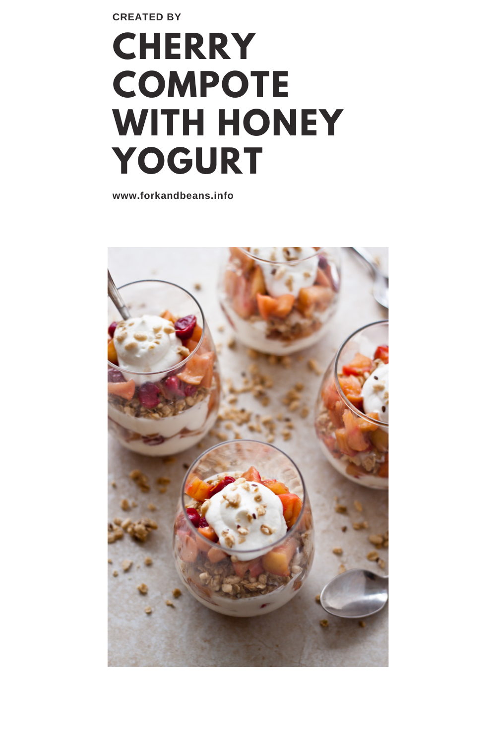 Cranberry Apple Compote and Honey Yogurt Parfait
