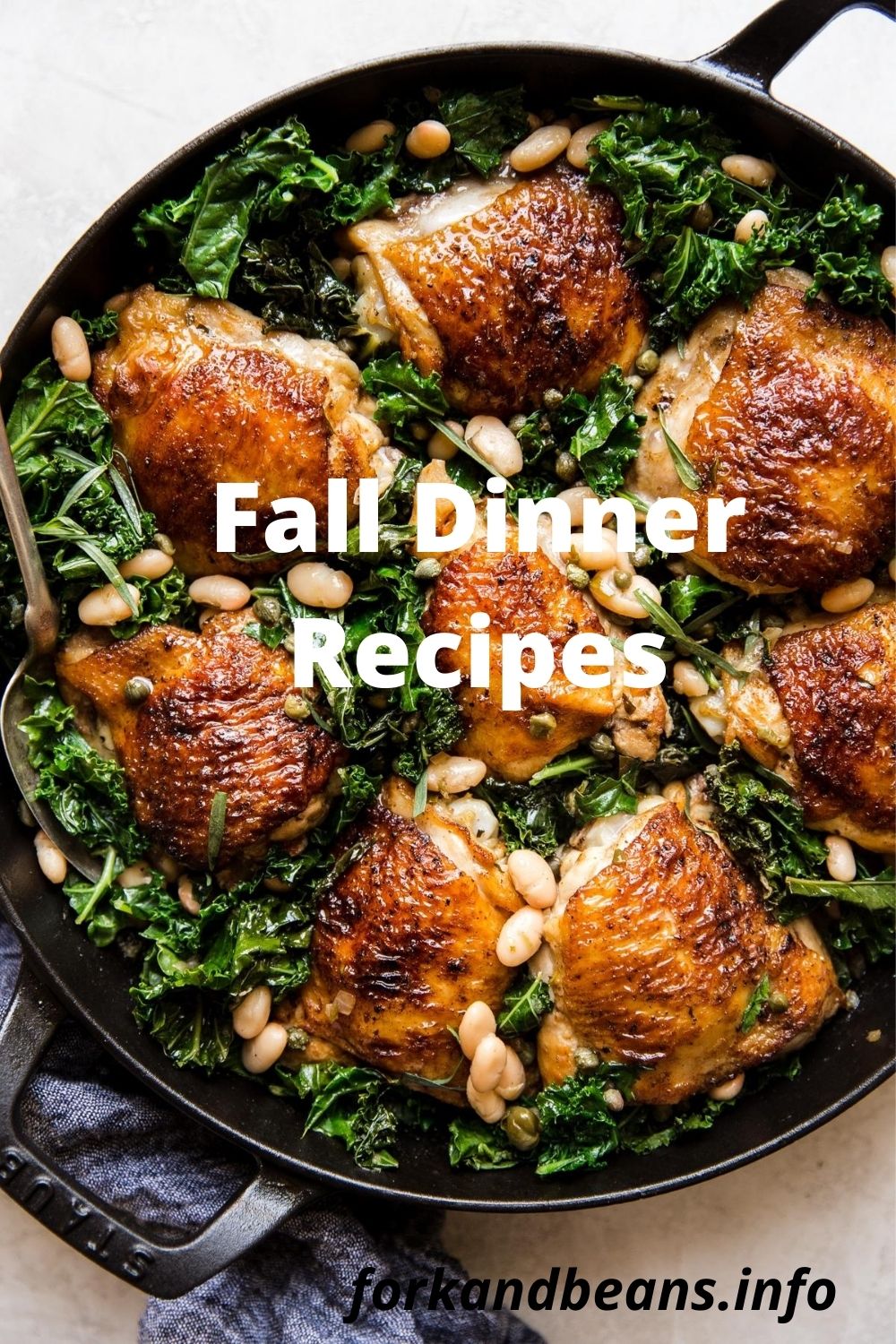 One-Pot Braised Chicken with Kale and White Beans