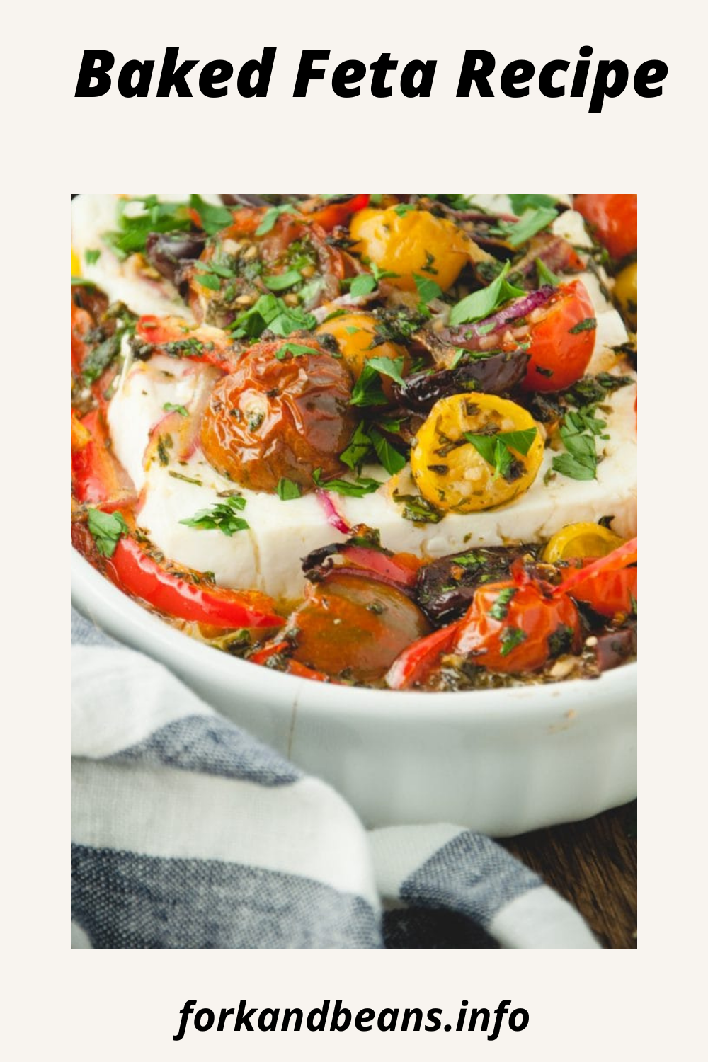 Baked Feta with Tomatoes and Oliives