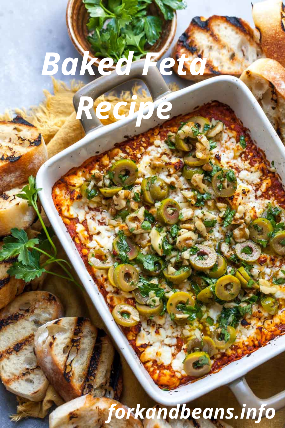 Moroccan Baked Feta with Olive Tapenade