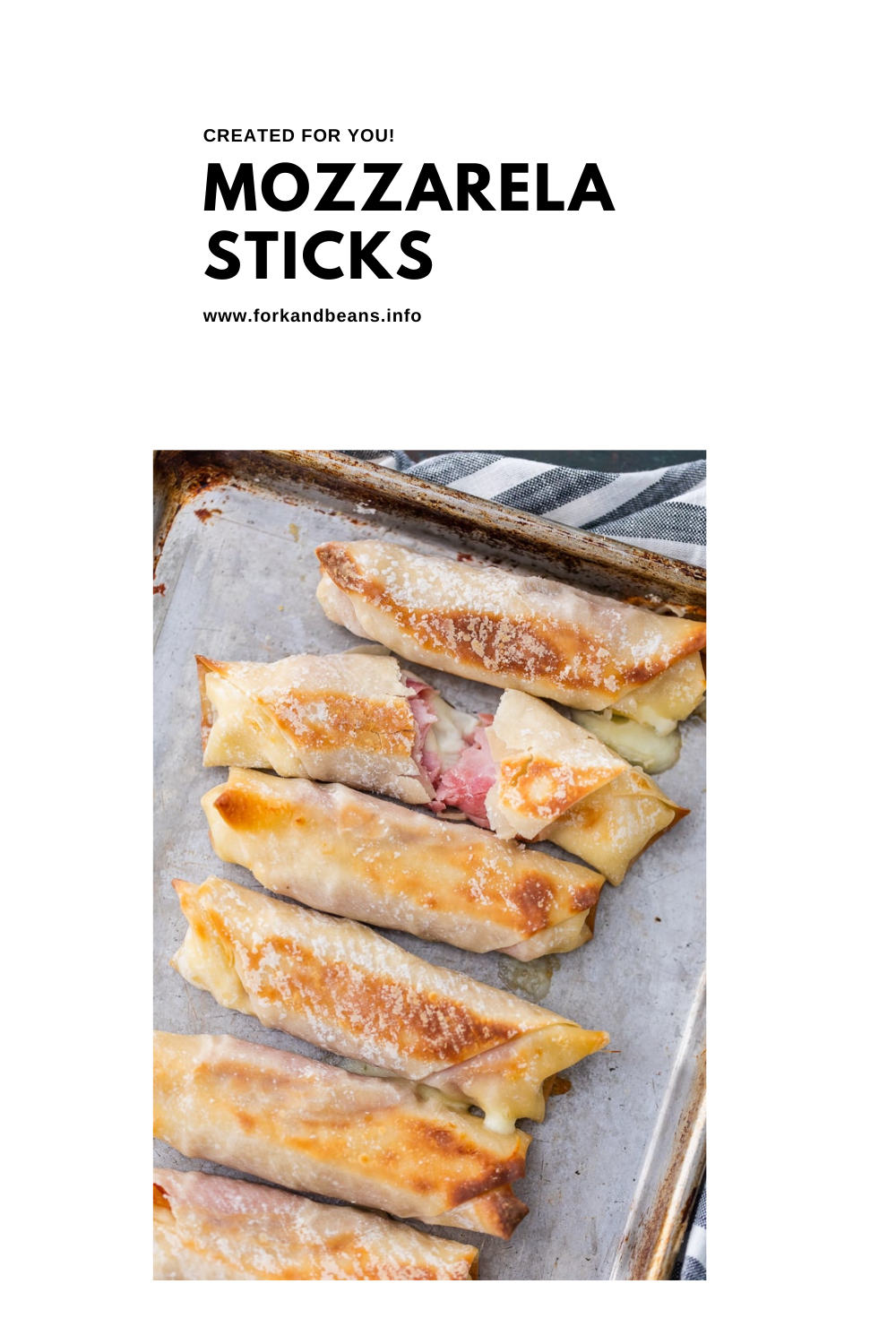 Ham and Mozzarella Cheese Sticks (Baked Ham and Cheese Sticks)