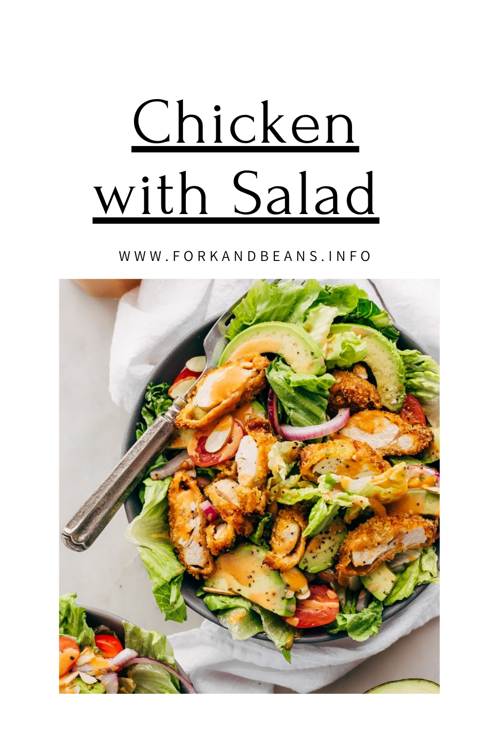 Crispy Chicken Salad with Sriracha Honey BBQ Dressing