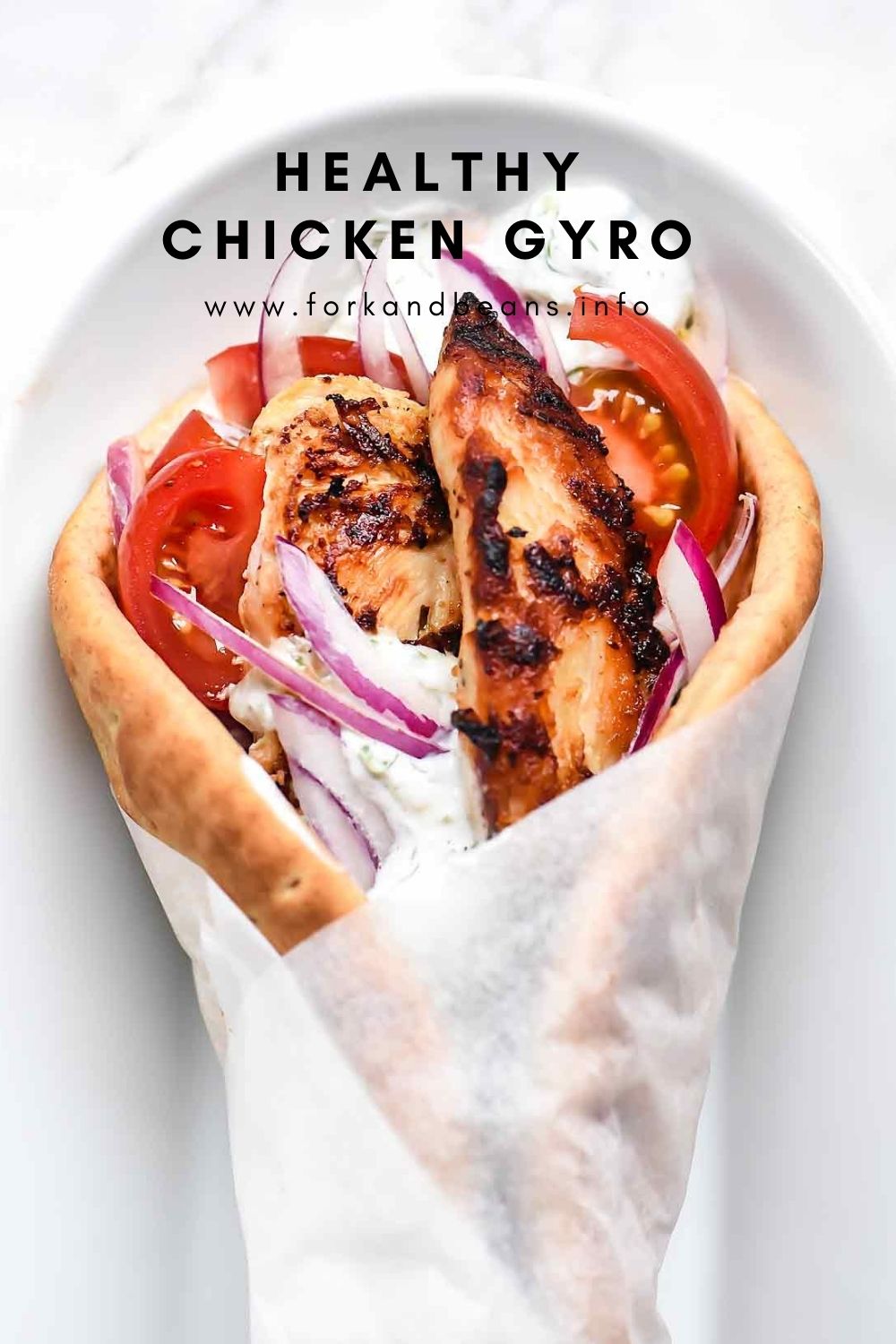 Easy Chicken Gyros with Tzatziki Sauce