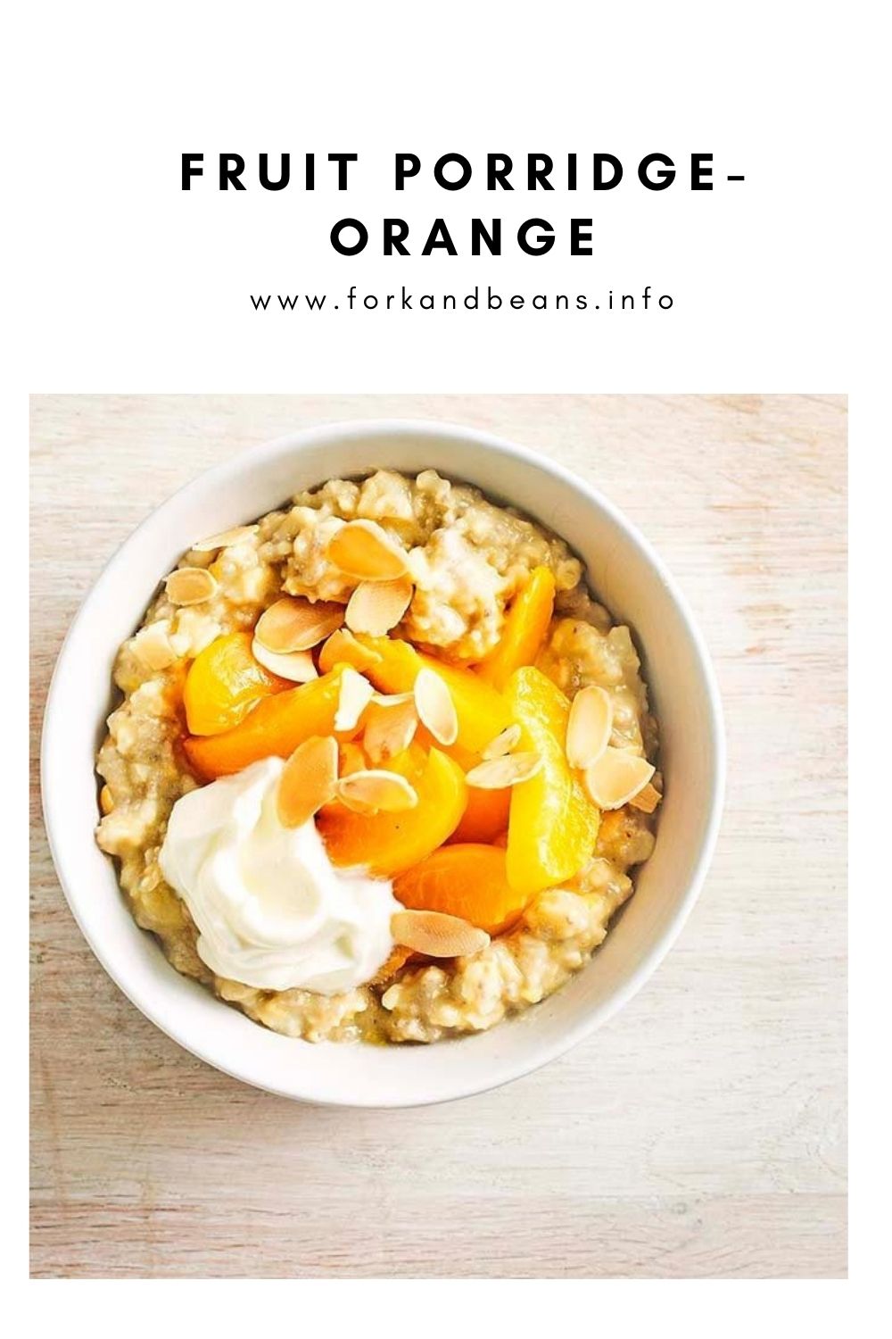 Orange and apricot porridge