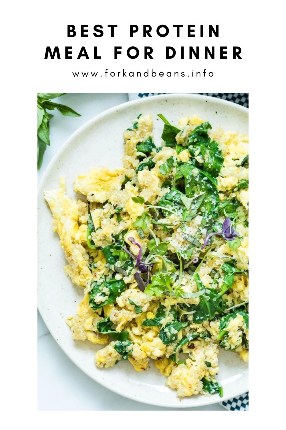 Mushroom and Spinach Scramble with Goat Cheese