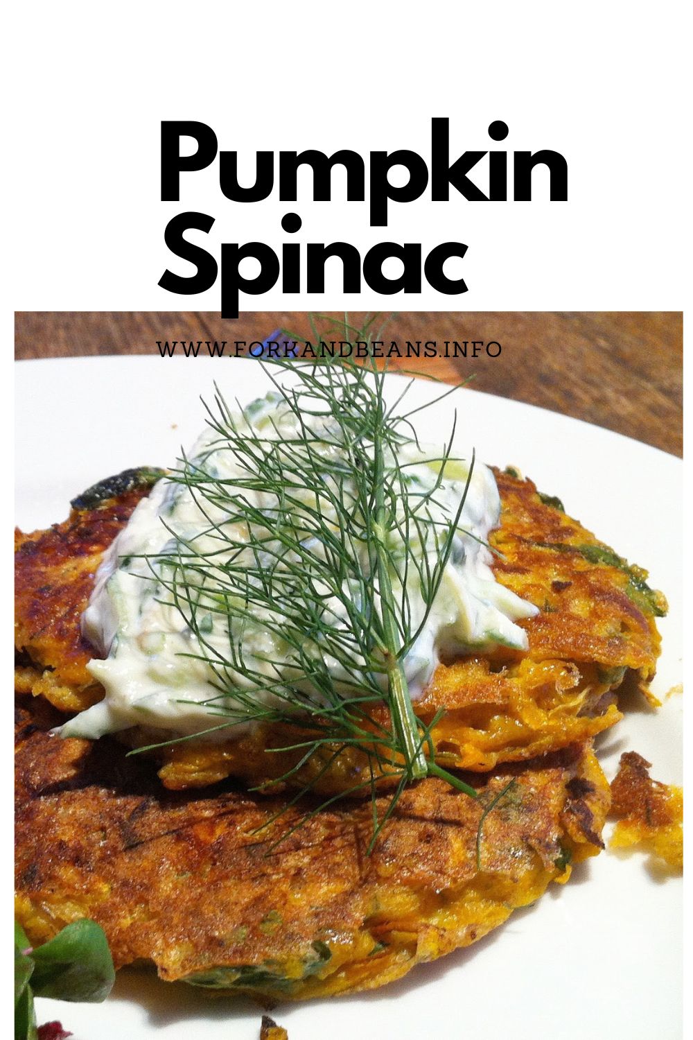 Pumpkin Fetta & Spinach Fritters