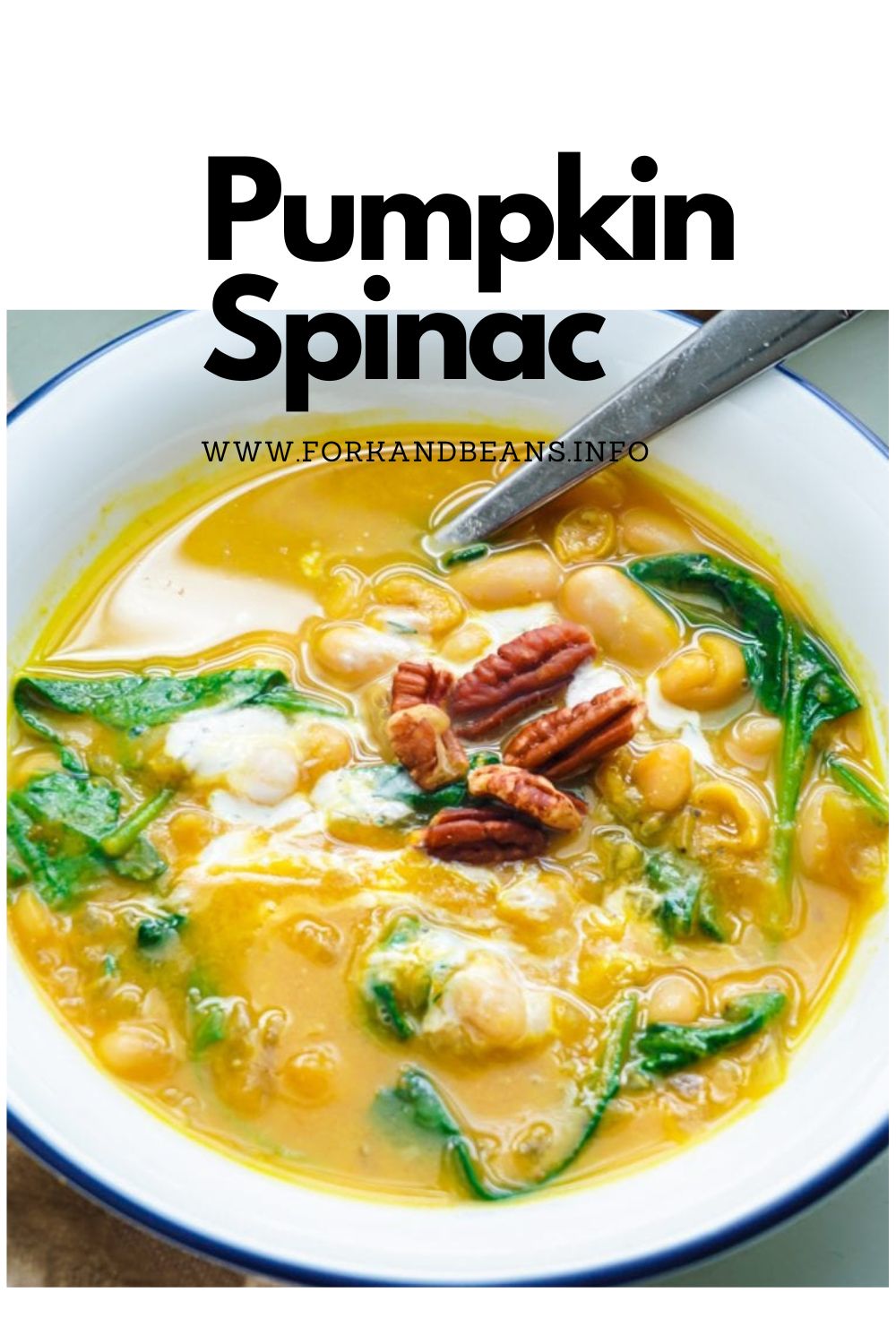 Creamy Vegan Pumpkin Soup with Cannellini Beans