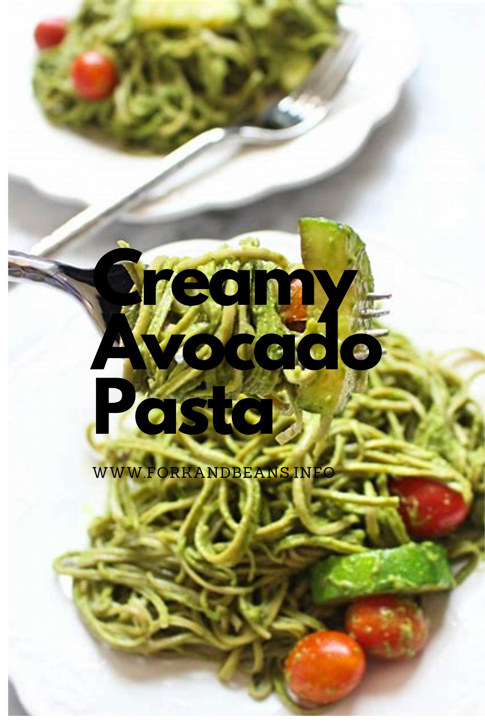 Creamy Avocado Pasta with Cherry Tomatoes