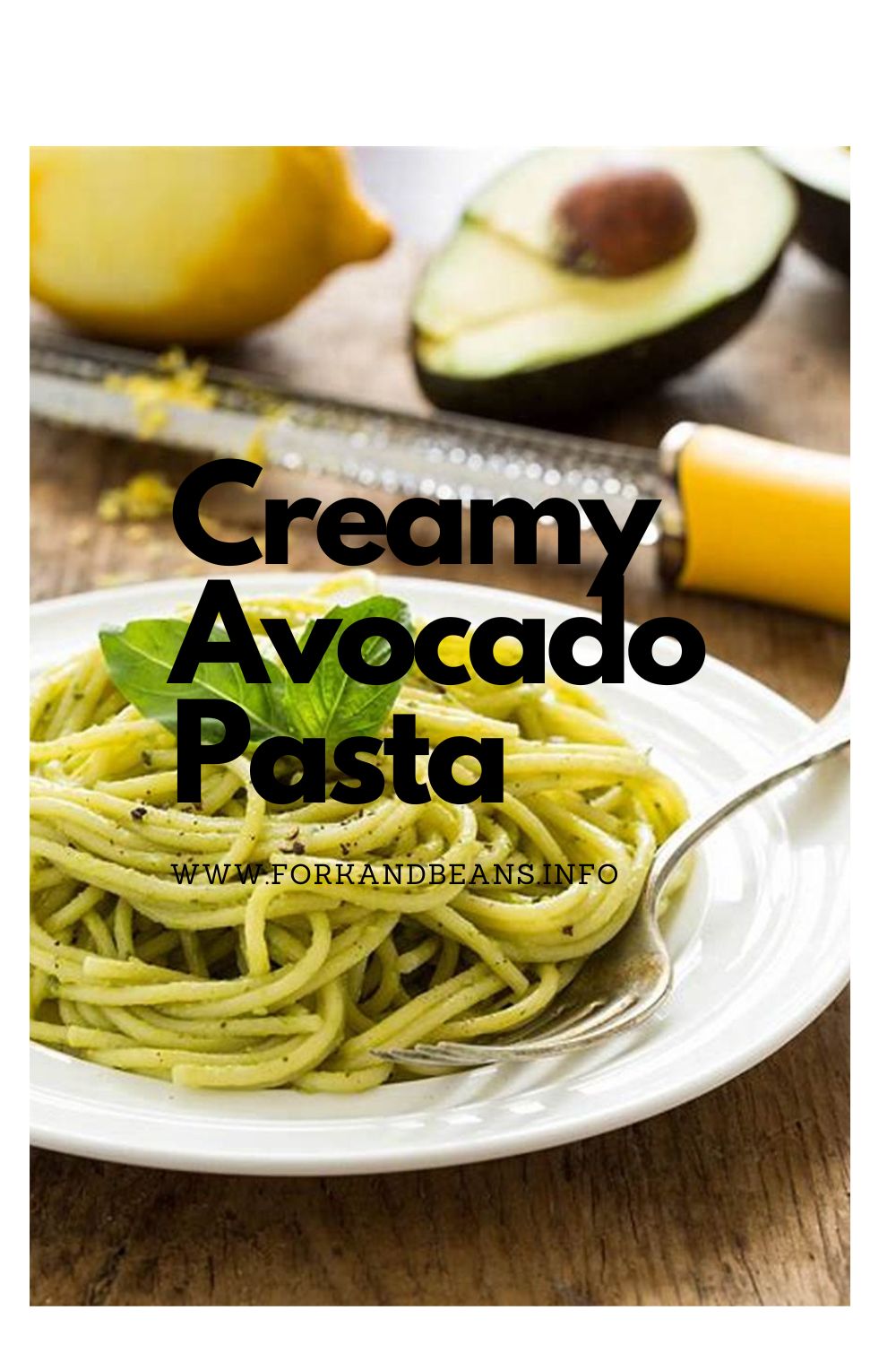 15 Minute Creamy Avocado Pasta