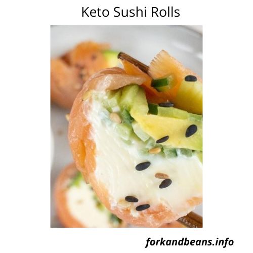 Sushi Rolls with Smoked Salmon on a Keto Diet