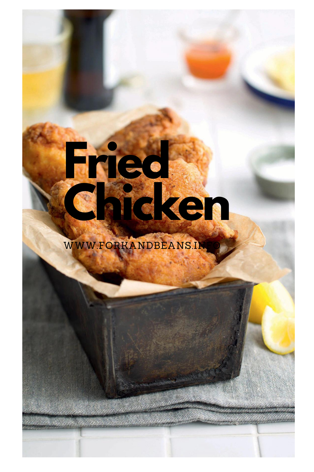 Chicken that has been fried