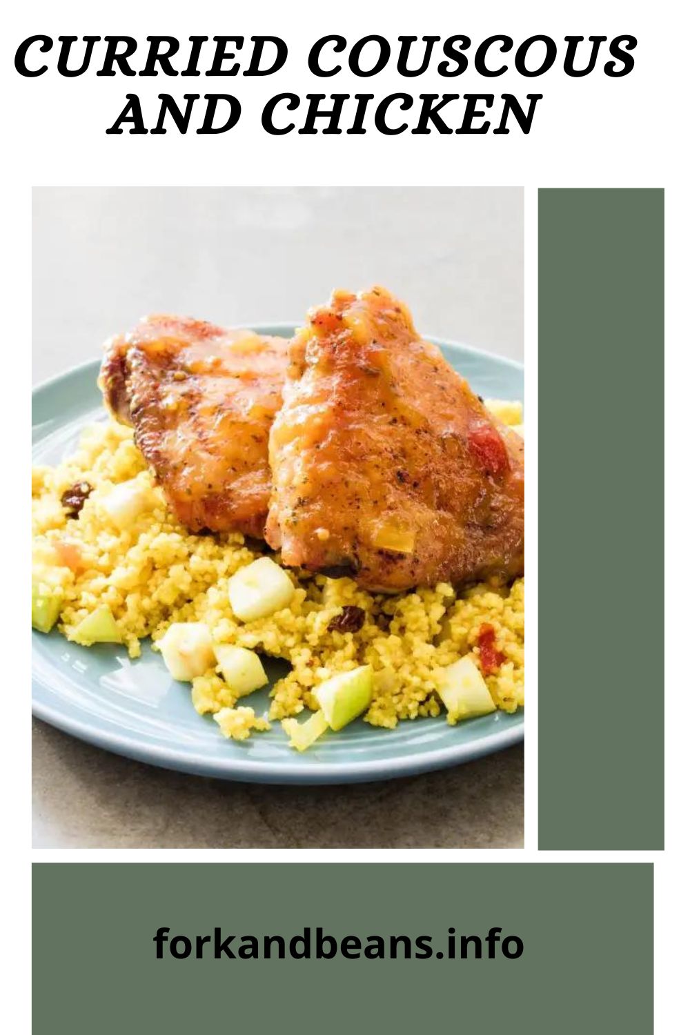 Chicken with couscous and curry