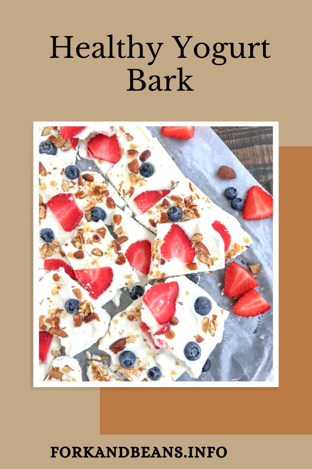 WITH BERRIES AND SALTED ALMOND FROZEN YOGURT BARK
