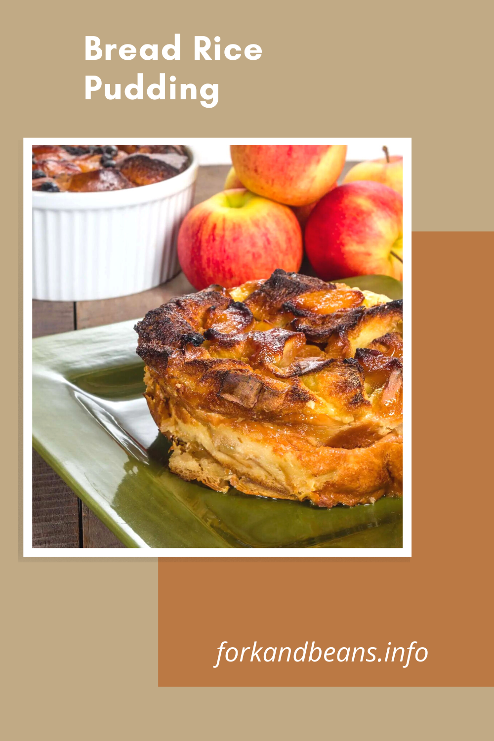 Bread pudding with apples