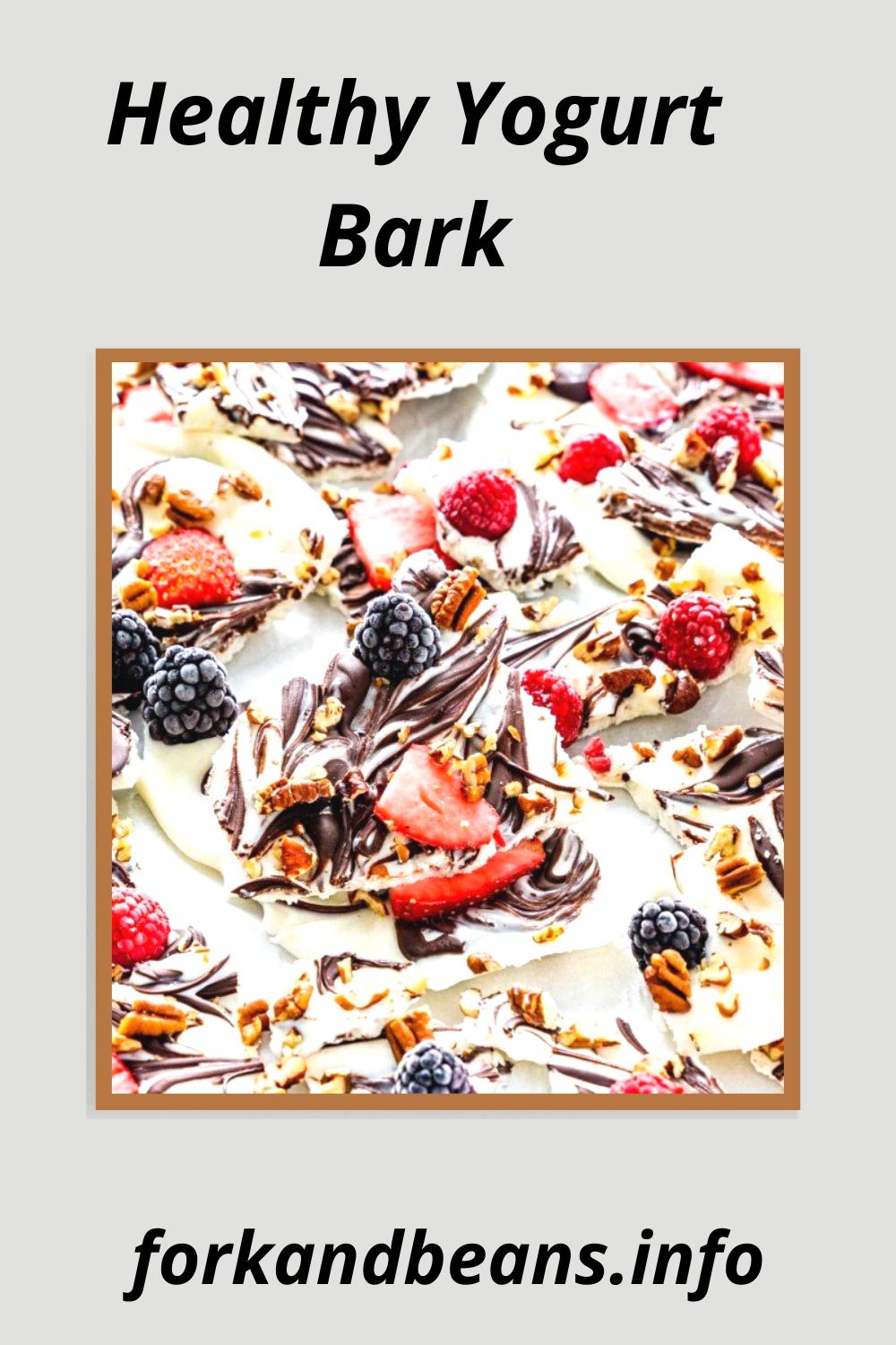 Bark with berry yogurt.